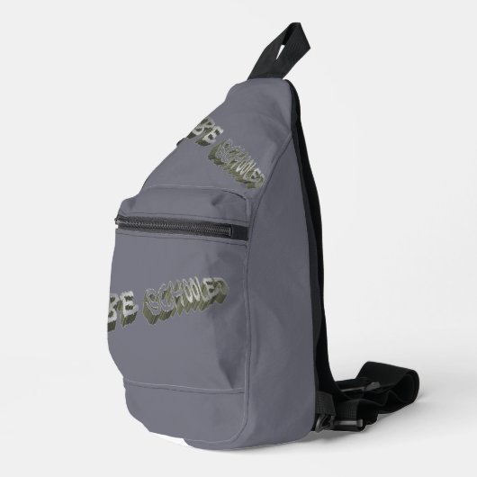 B Schooled Grey-Wht Sling Bag (Rechterhoek)