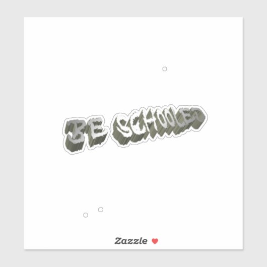 B. Schooled Grey-Wht Sticker (Vel)