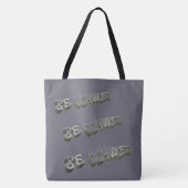 B Schooled Grey-Wht Tote Bag (Voorkant)