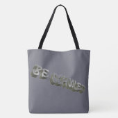 B Schooled Grey-Wht Tote Bag (Achterkant)