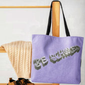 B Schooled Grey-Wht Tote Bag