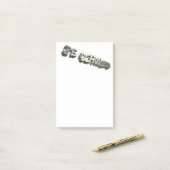 B. Schooled-grijs-wit Post-it® Notes (Op bureau)