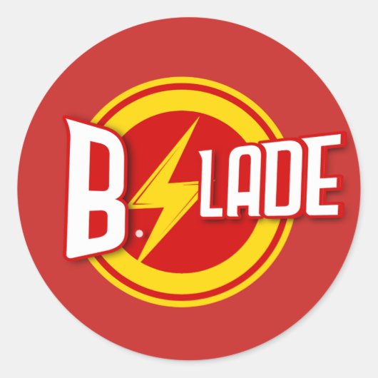B.Slade Lightning Bolt Logo Sticker (Voorkant)