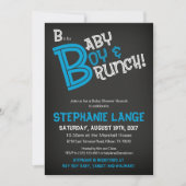 B staat voor Baby Boy Baby shower Invitation Kaart (Voorkant)