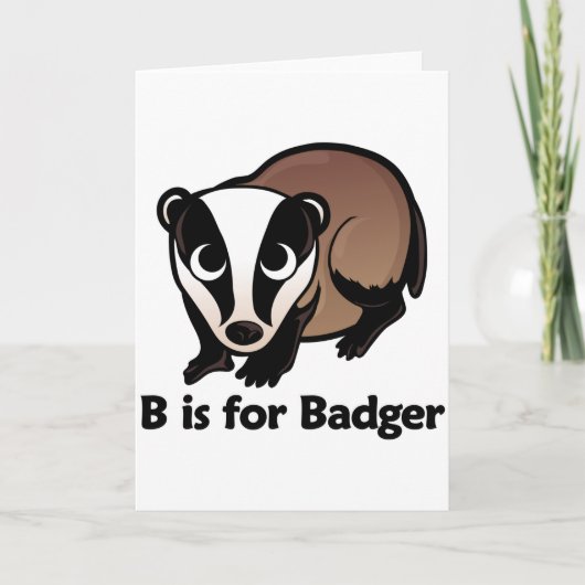 B staat voor Badger Kaart (Voorkant)
