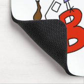 B staat voor Baker Muismat (Hoek)