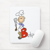 B staat voor Baker Muismat (Met muis)