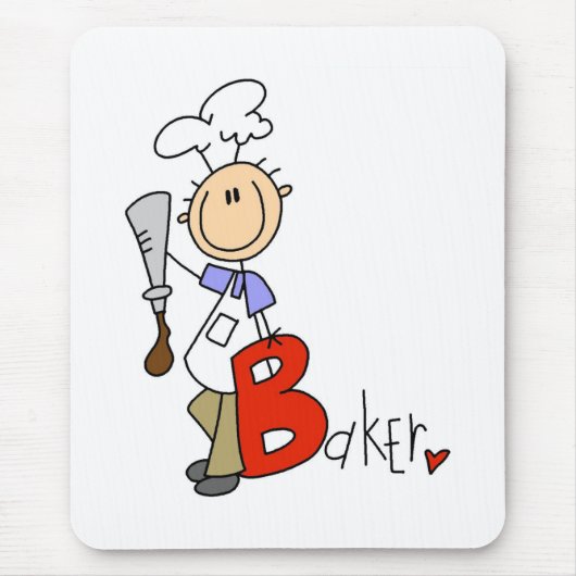 B staat voor Baker Muismat (Voorkant)