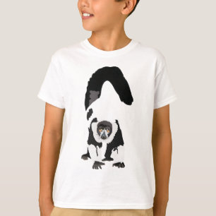 B staat voor Black and White Ruff Lemur T-shirt