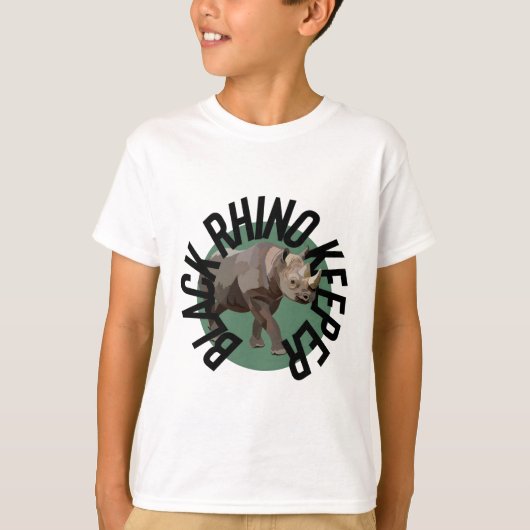 B staat voor Black Rhino Keeper T-shirt (Voorkant)