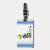 B staat voor Bouwer Bagagelabel (Voorkant verticaal)