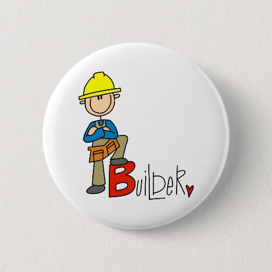 B staat voor Bouwer Ronde Button 5,7 Cm (Voorkant)