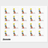 B staat voor Bouwer Vierkante Sticker (Vel)