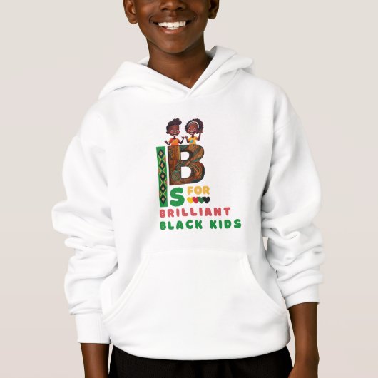 B staat voor Brilliant Black Kinder Black History  (Voorkant)