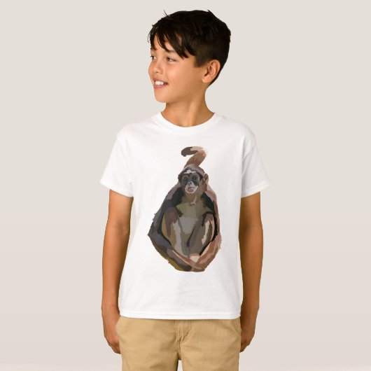 B staat voor Brown Spider Monkey T-shirt (Voorkant volledig)