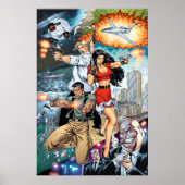 B@stard Stew Action Comic Art van Al Rio Poster (Voorkant)