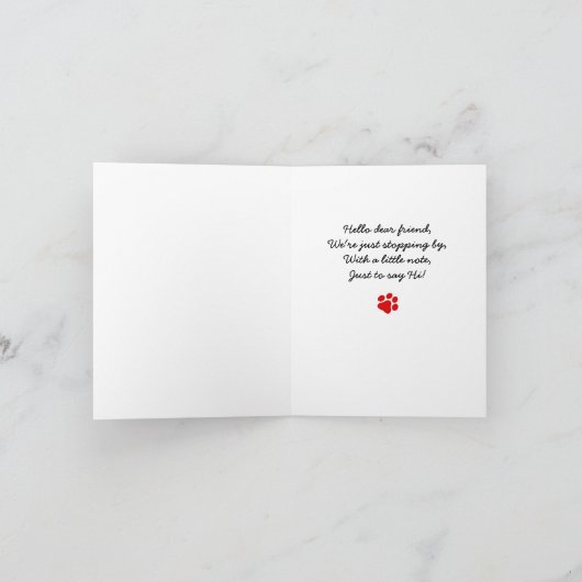 B & T #51 Neighborly Hello Note Kaart (Binnen)