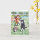 B & T #55 Golf Verjaardagsbriefje Kaart (Gele Bloem)