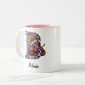 B Teddydruiven Tweekleurige Koffiemok (Voorkant links)