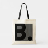 B - Typografie Tote Tas (Achterkant)