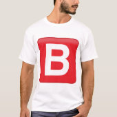 B 🅱️utton Emoji Premium Design T-shirt (Voorkant)