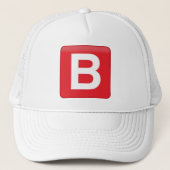 B 🅱️utton Emoji Sun Protector Trucker Pet (Voorkant)