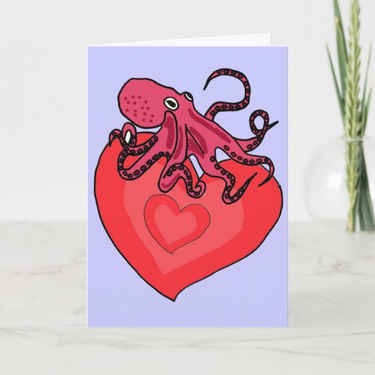B.V. - Funny Octopus Love Kaart (Voorkant)