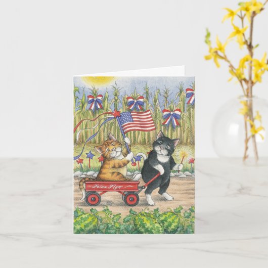 B & van T #19 4 Juli Nota Kaart (Gele Bloem)