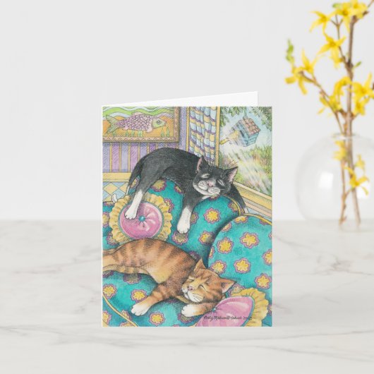 B & van T #5 de Nota van de Verjaardag Kaart (Gele Bloem)