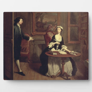 B. vindt Pamela om te schrijven, illustratie van R Fotoplaat