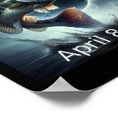 B Vis Zonsverduistering 8 april 2024 Poster (Hoek)