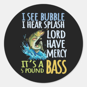 B Vissen Angling Sport Zwart B Vis Ronde Sticker