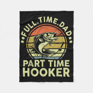 B Vissen Parttime Volwassenen Humor Grappige Vader Fleece Deken