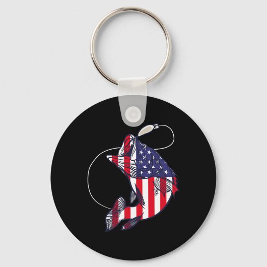 B Vist Amerikaanse vlag patriottische vierde van J Sleutelhanger (Voorkant)