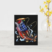 b Vist vis Amerikaanse vlag vader vierde van Kaart (Gele Bloem)