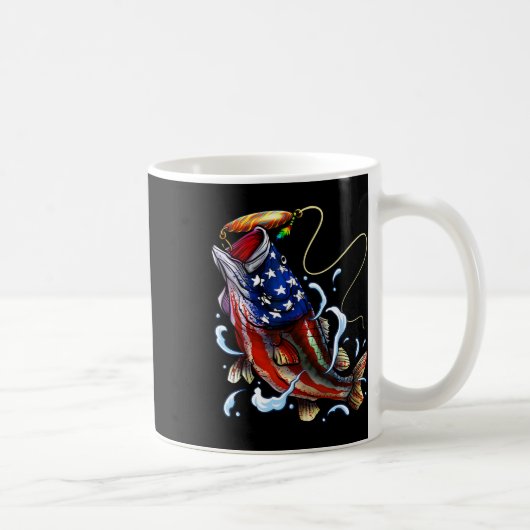b Vist vis Amerikaanse vlag vader vierde van Koffiemok (Rechts)