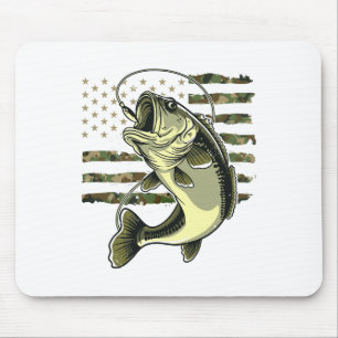 B Visvangst Usa Amerikaanse Vlag Camouflage Visser Muismat