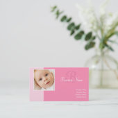 B voor Baby Visitekaartjes (Staand voorkant)