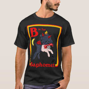 B voor Baphomet Satanic Cute Devil Retro SA T-shirt