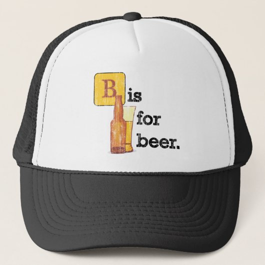 "B" voor bier Trucker Pet (Voorkant)