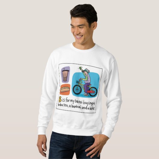 B voor Boba Crewneck Sweatshirt (Voorkant volledig)