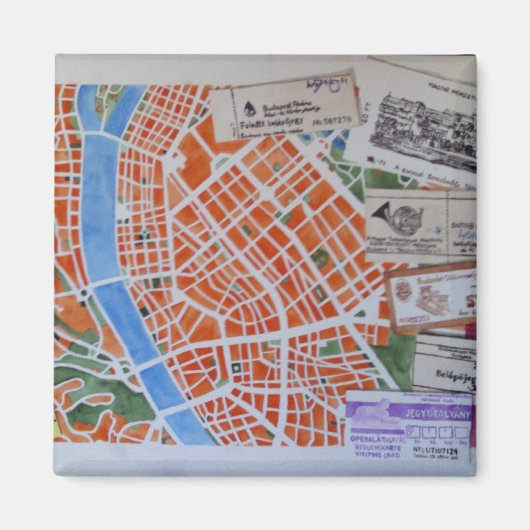 B voor Boedapest magneet (Voorkant)