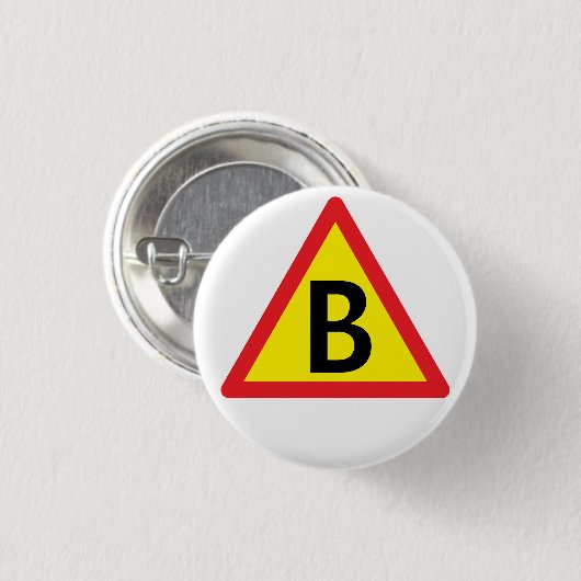 B voor boot ronde button 3,2 cm (Voorkant /achterkant)