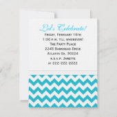 B&W 13th Birthday Chevron Print: partijuitnodiging Kaart (Achterkant)