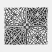 B & W 4 vierkante spiegelbeeld Fleece Deken (Voorkant (Horizontaal))