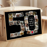 B & W 50e verjaardag 50 jaar fotocollage