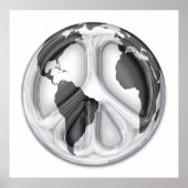 B&W Aardvredesteken Poster (Voorkant)