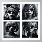 B&W AI POSTER MEISJES (Voorkant)