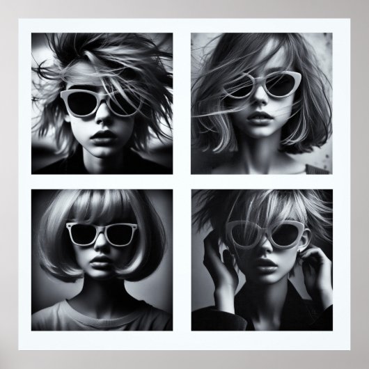 B&W AI POSTER MEISJES (Voorkant)