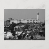B&W Alcatraz Briefkaart (Voorkant)